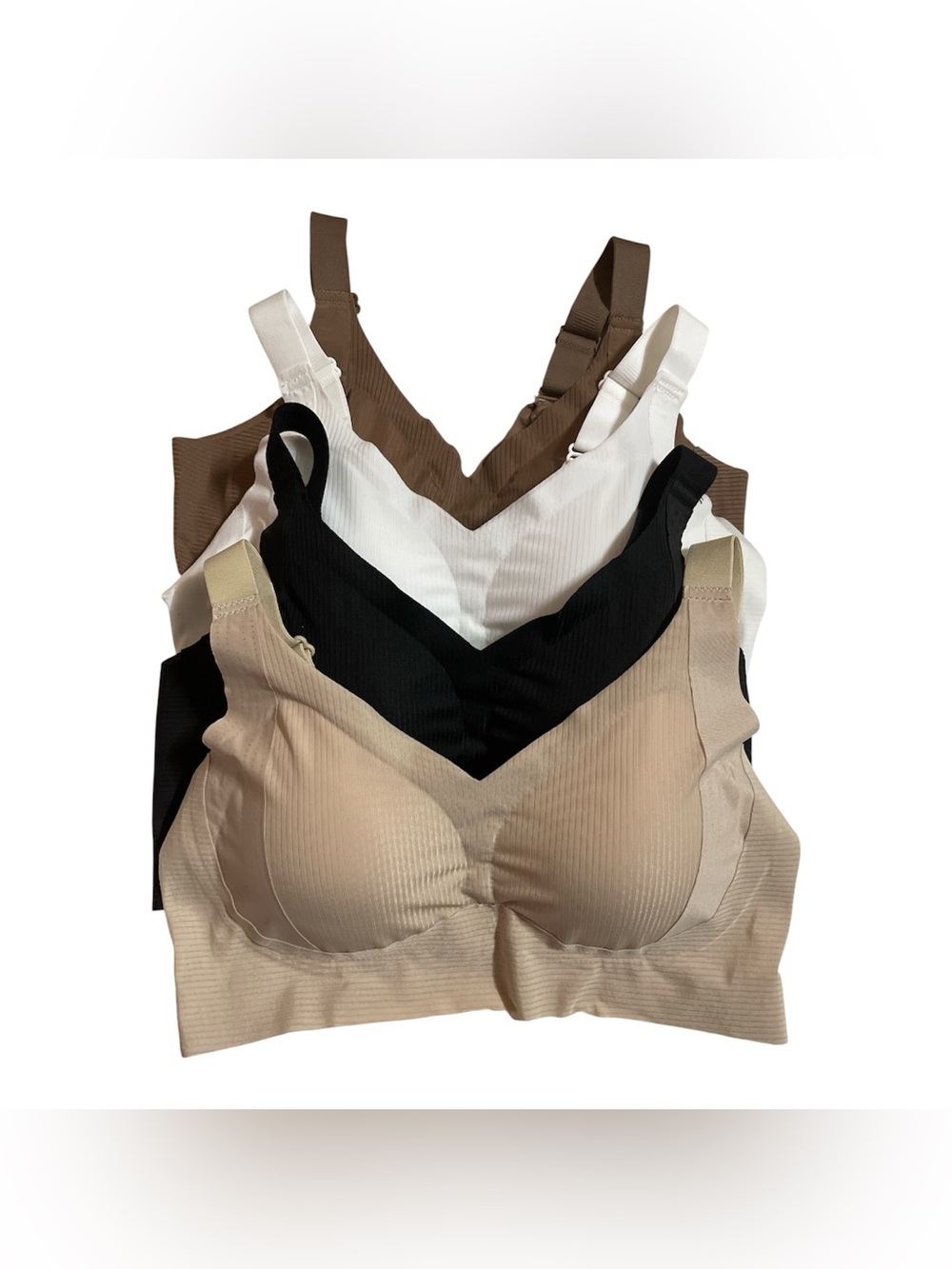 Women’s Wire Free Seamless Padded Bras XXL 4 Piece Set